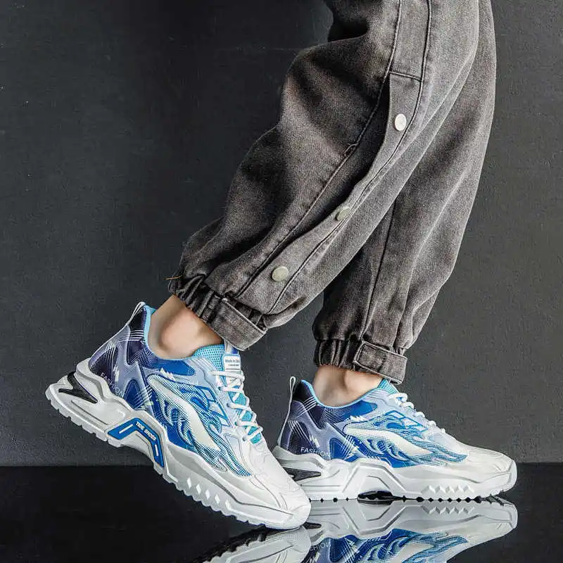 

Кроссовки Ete на шнурке, размер 42, теннисная мужская обувь, повседневная мужская спортивная обувь большого размера, уличные лоферы, повседневный дизайн, стиль