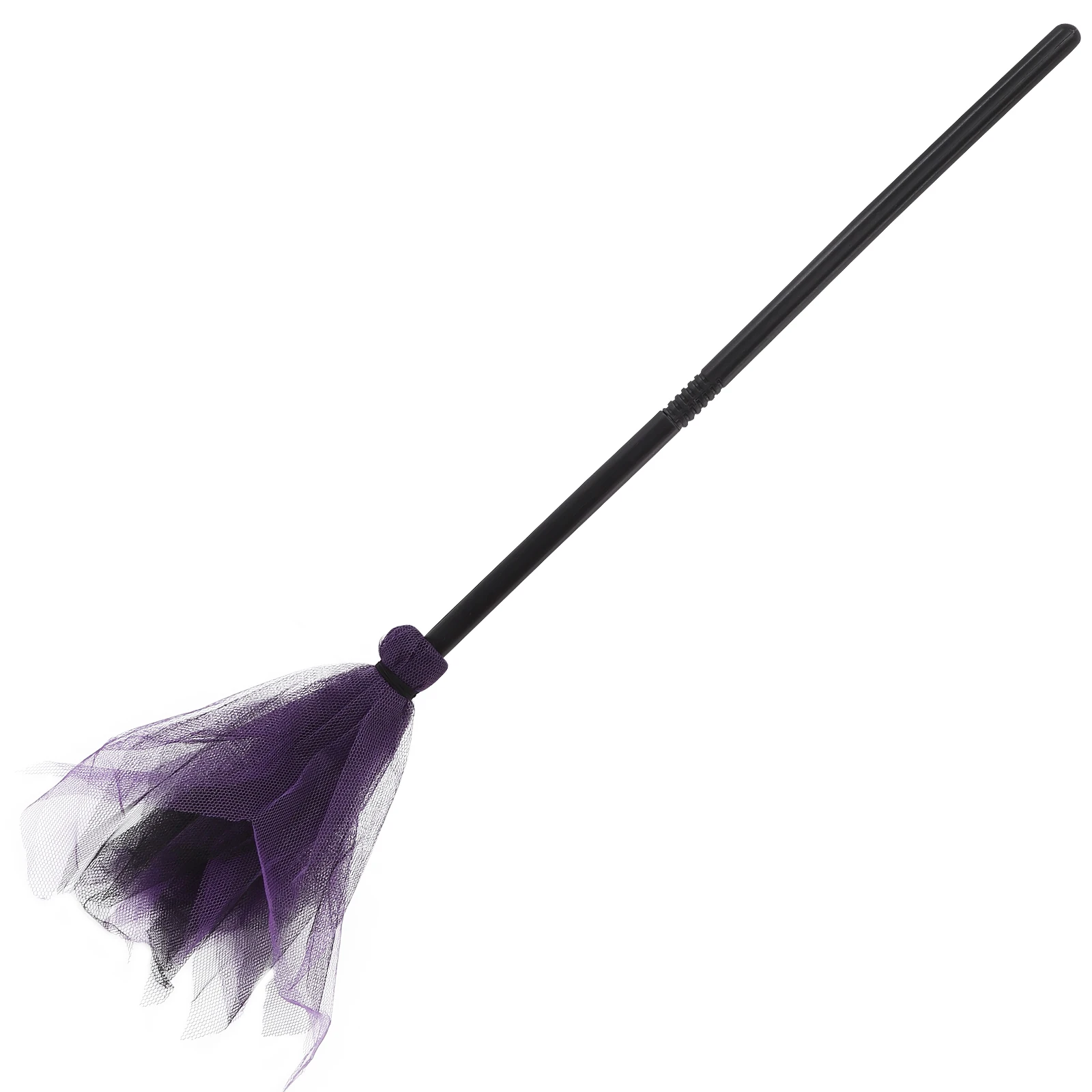 

Wizard Witch Decor Lightweight Broom Prop Plastic Gauze Broomstick Prop Halloween Witch Broom Random Festival