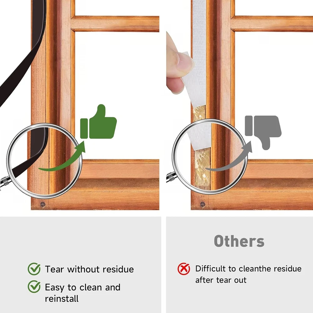شاشة نافذة AAAF قابلة للتعديل، استبدال شاشة النافذة المغناطيسية بحد أقصى 39 بوصة × 59 بوصة، شاشات نافذة شبكية من الألياف الزجاجية ذاتية الصنع #2
