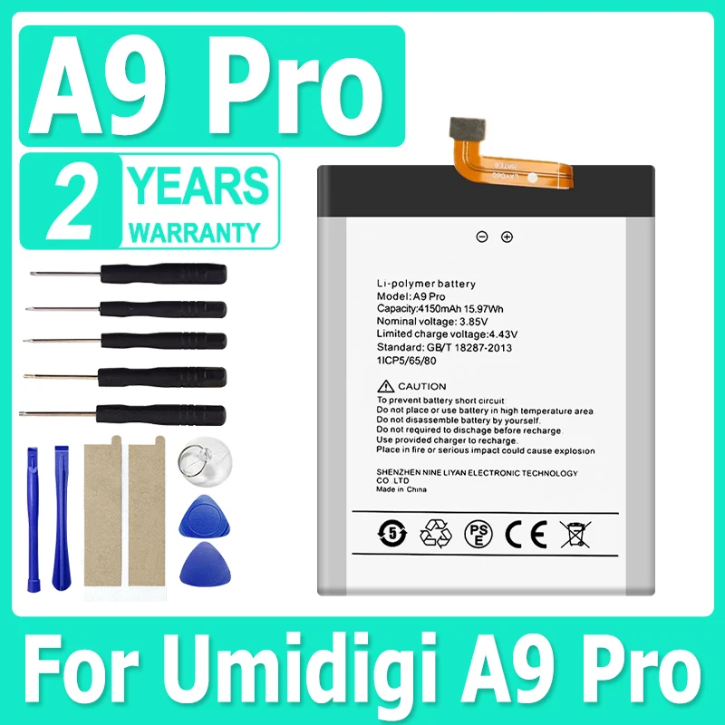 New High Quality A 9 Pro Battery For UMI Umidigi A9 Pro A9Pro Phone Replacement Bateria Batteries+Tracking Number+Tools