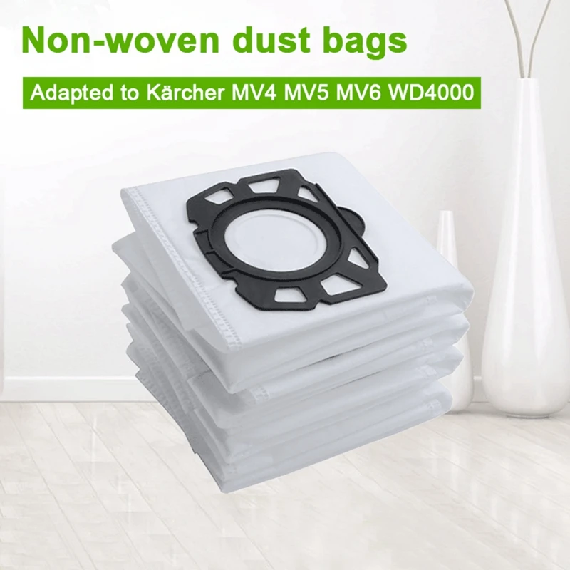Niet-geweven stofopvangzak Geschikt voor Karcher Wd4/Wd5/Mv4/Mv5 Easy Filter Hepa Filter Stofzuiger