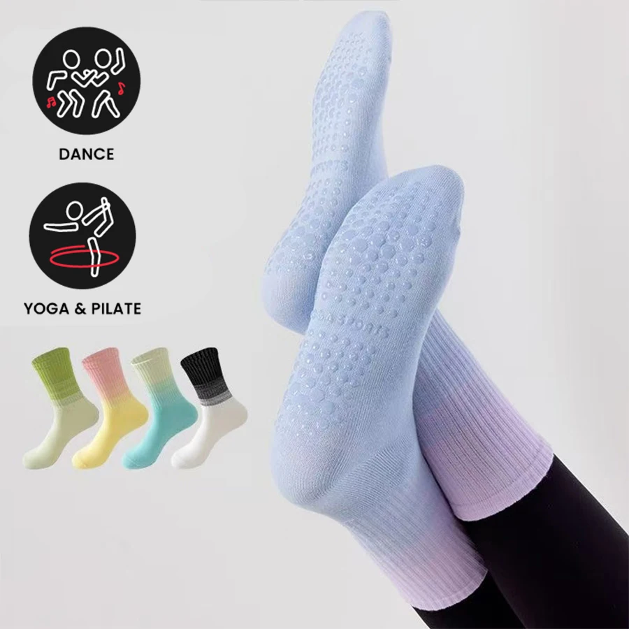 Women's Yoga socks thickened anti slip socks, Pilates  indoor floor dance socks for beginners