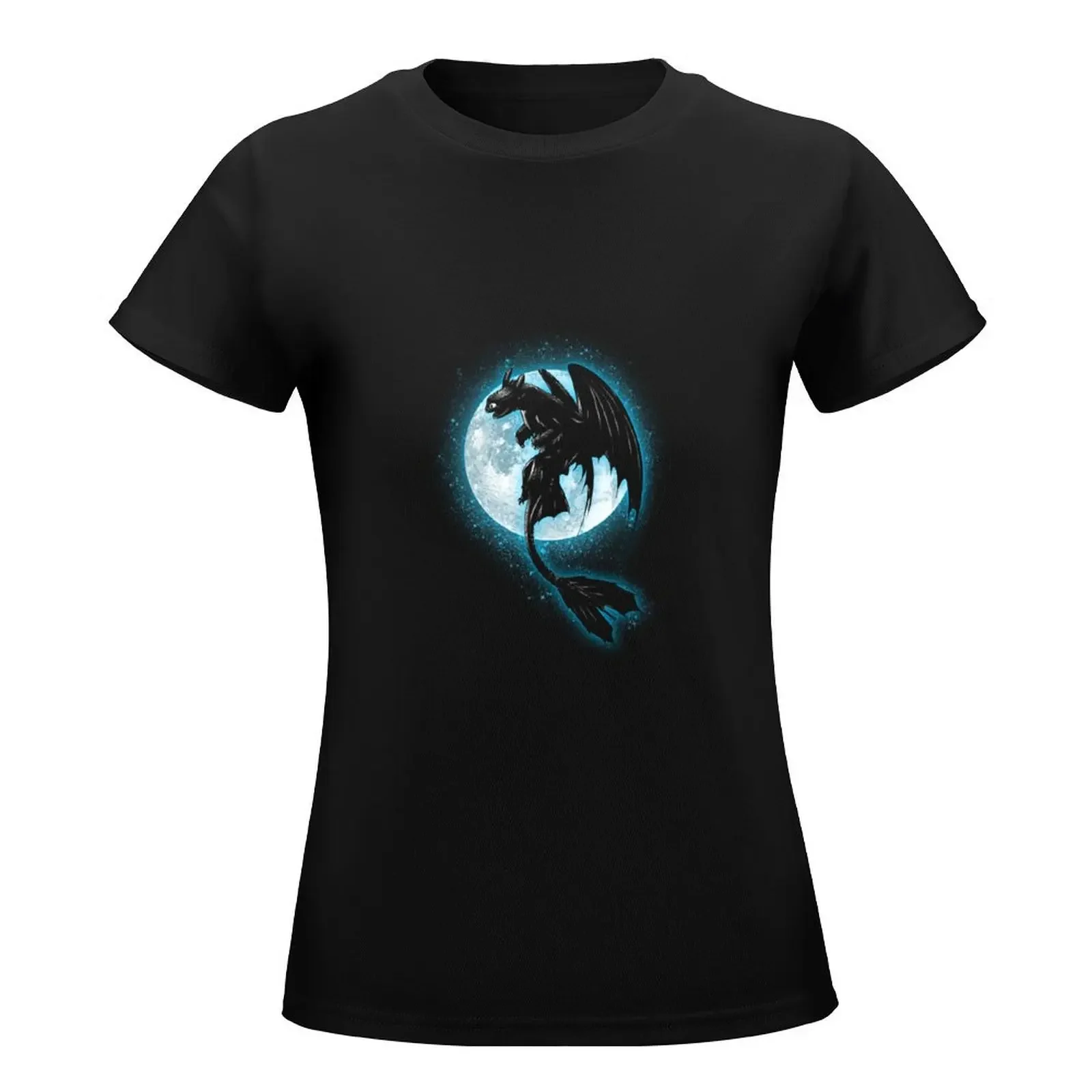 Moonlight Dragon T-Shirt customs quick drying blanks tees Woman fashion