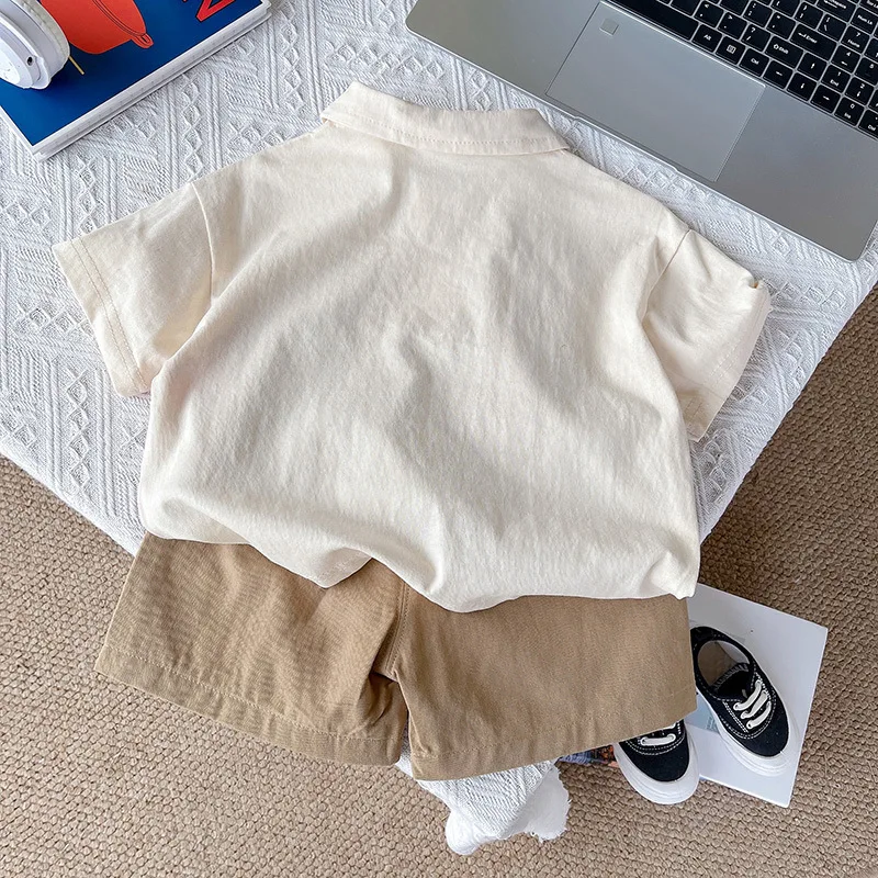 IENENS Baby Clothing Sets Short Sleeve Polo-shirt + Shorts Outfits Kids Cartoon Suits Toddler Infant Boys Casual Summer Clothes