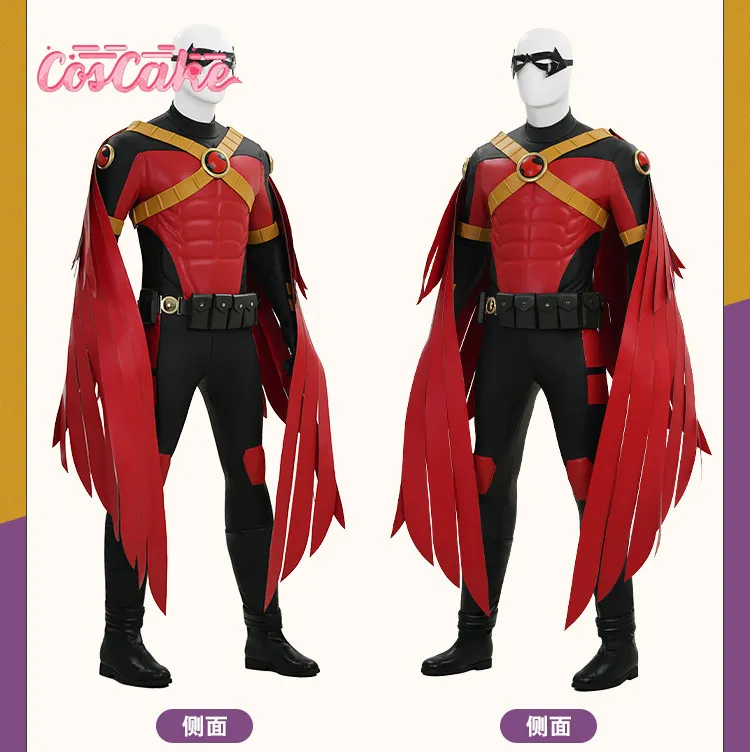 

Timothy Jackson Drake Tim Drake Red Robin (Robin War) Suit Uniform Cosplay Costume Halloween Carnival Party Outfit CosCake