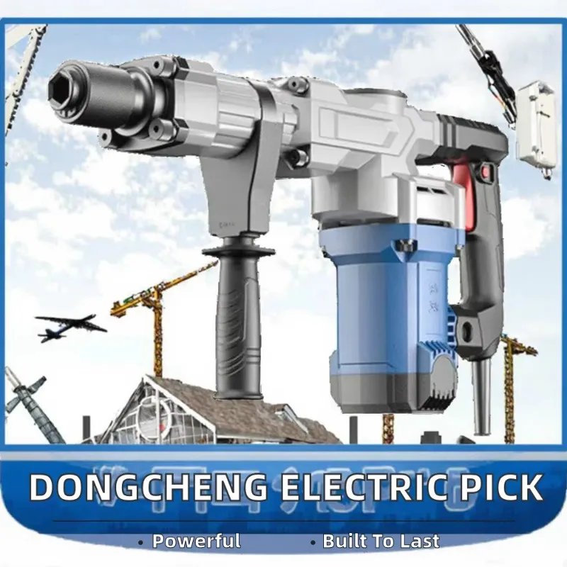 

Industrial-Grade Electric Pickaxe (220V, 1400W) - Large Cylinder Design for Tile Demolition & Wall Prying