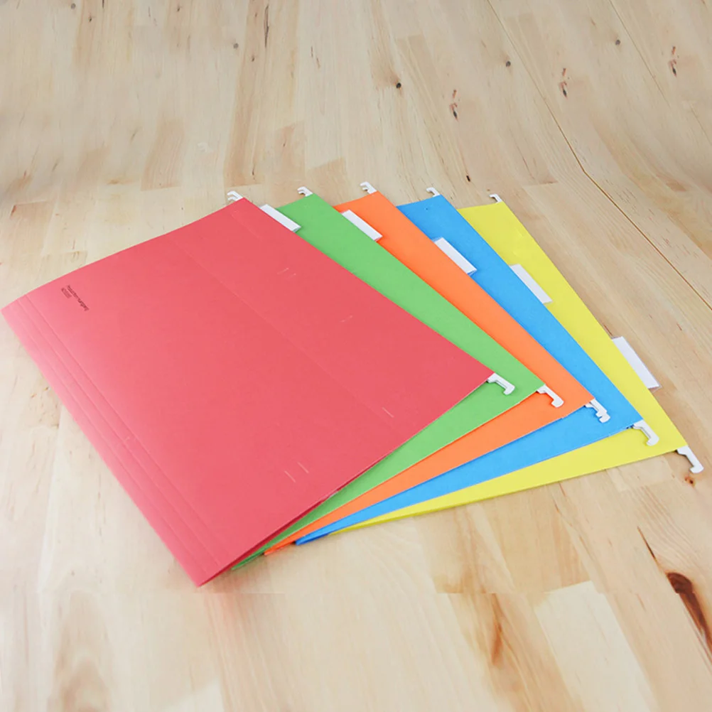 

14pcs Suspension File Folder Hanging File Holder Paper Bright Color Office Home Use Desktop Document Organizer Wide