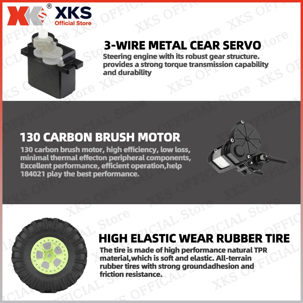 XKS wltoys 184021 184020 rc سيارات 1:18 سيارة تسلق بجهاز تحكم عن بعد 4WD لعبة أولاد للطرق الوعرة يتم التحكم فيها عن بعد #5