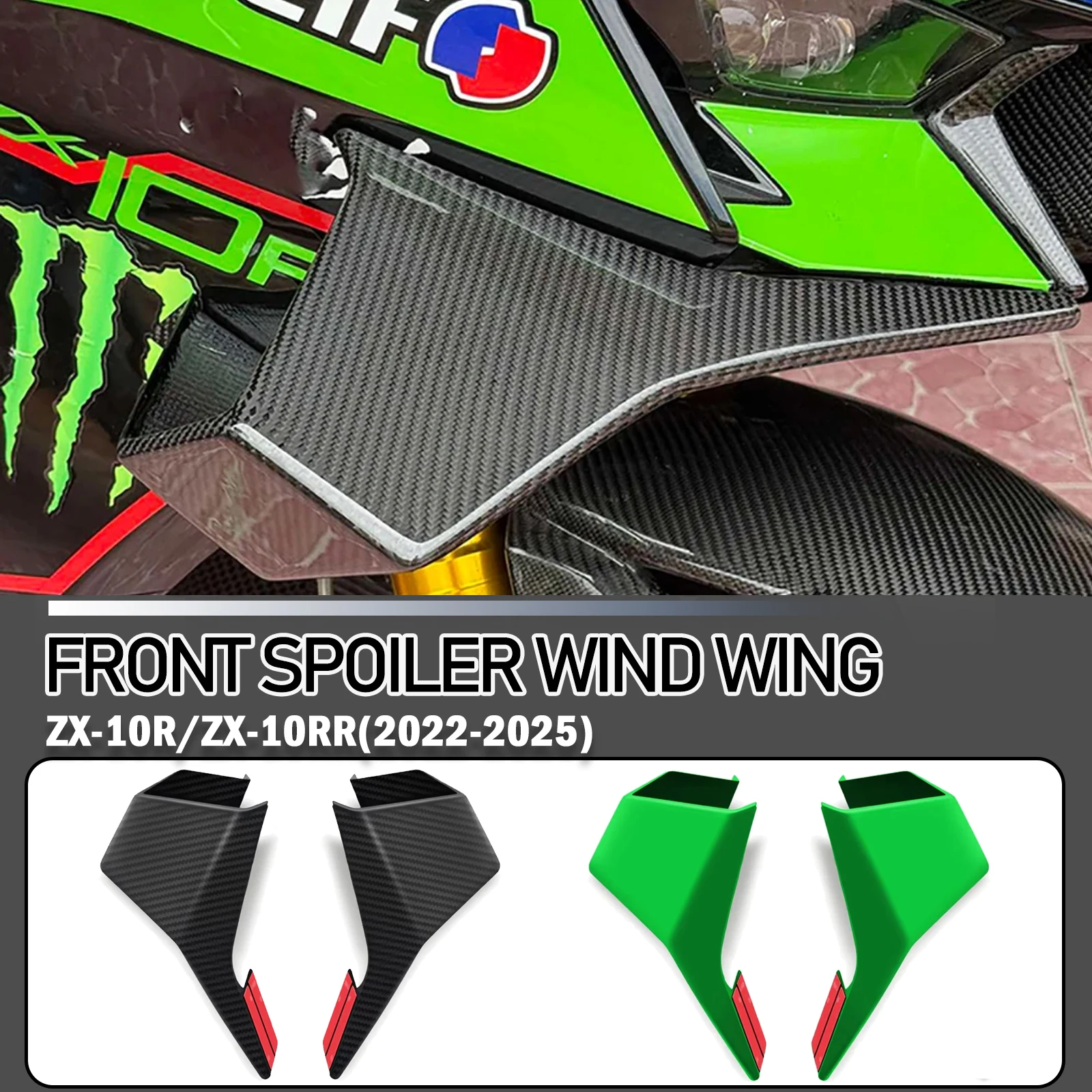 per-kawasaki-zx-10r-zx10r-2022-2025-winglet-spoiler-carena-ala-fissa-zx-10rr-zx-10rr-ali-ultraleggere-accessori-moto