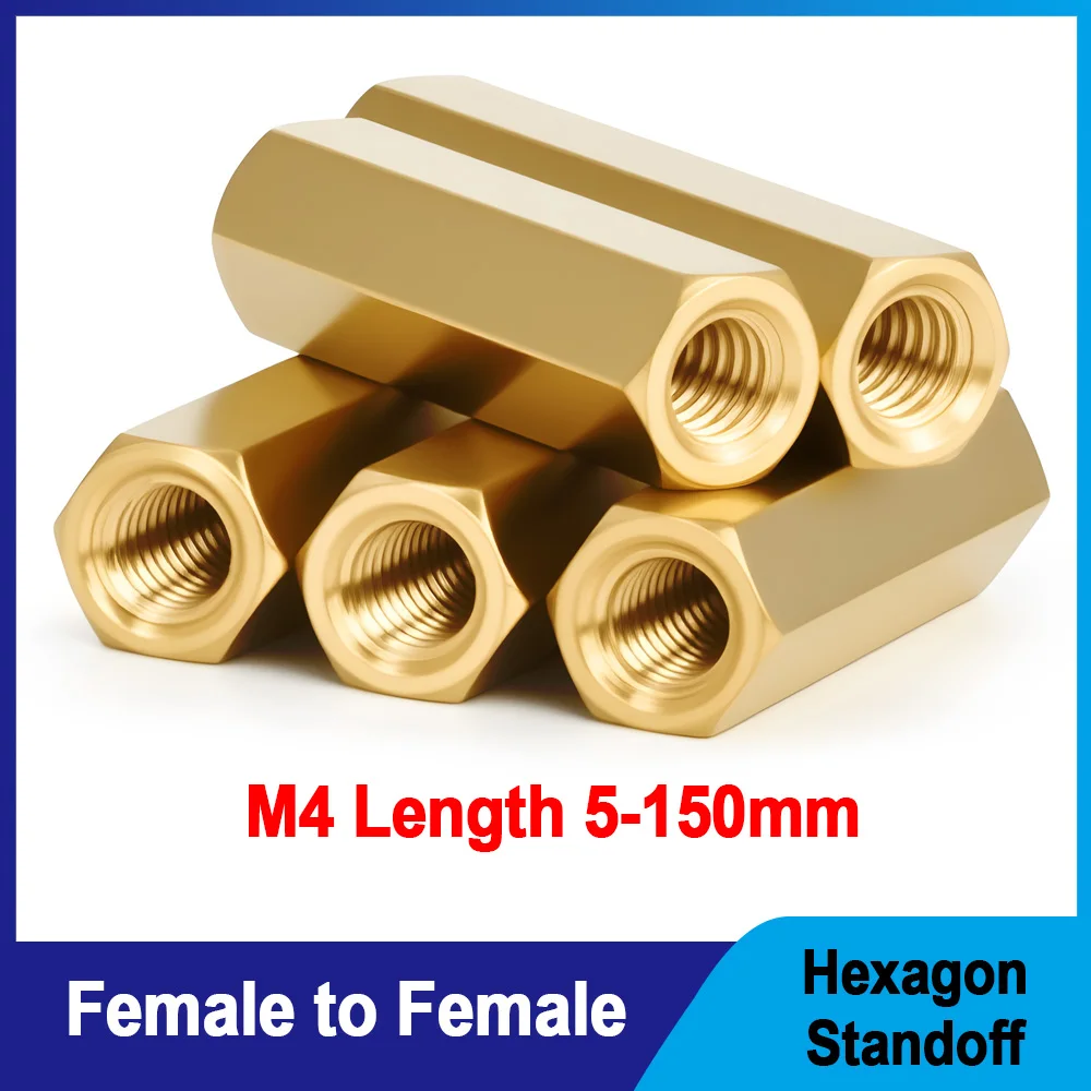 M4 Hex Brass Female-Female Motherboard Standoff Threaded Board Rack Spacing Screw Bolts Spacers PCB Pillars Hexagonal Columns