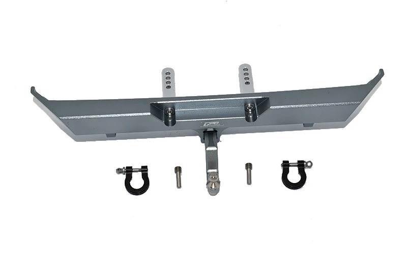 GPM Aluminium Rear Bumper +D-Rings+Tow Hook For AXIAL SCX10 III Jeep Wrangler