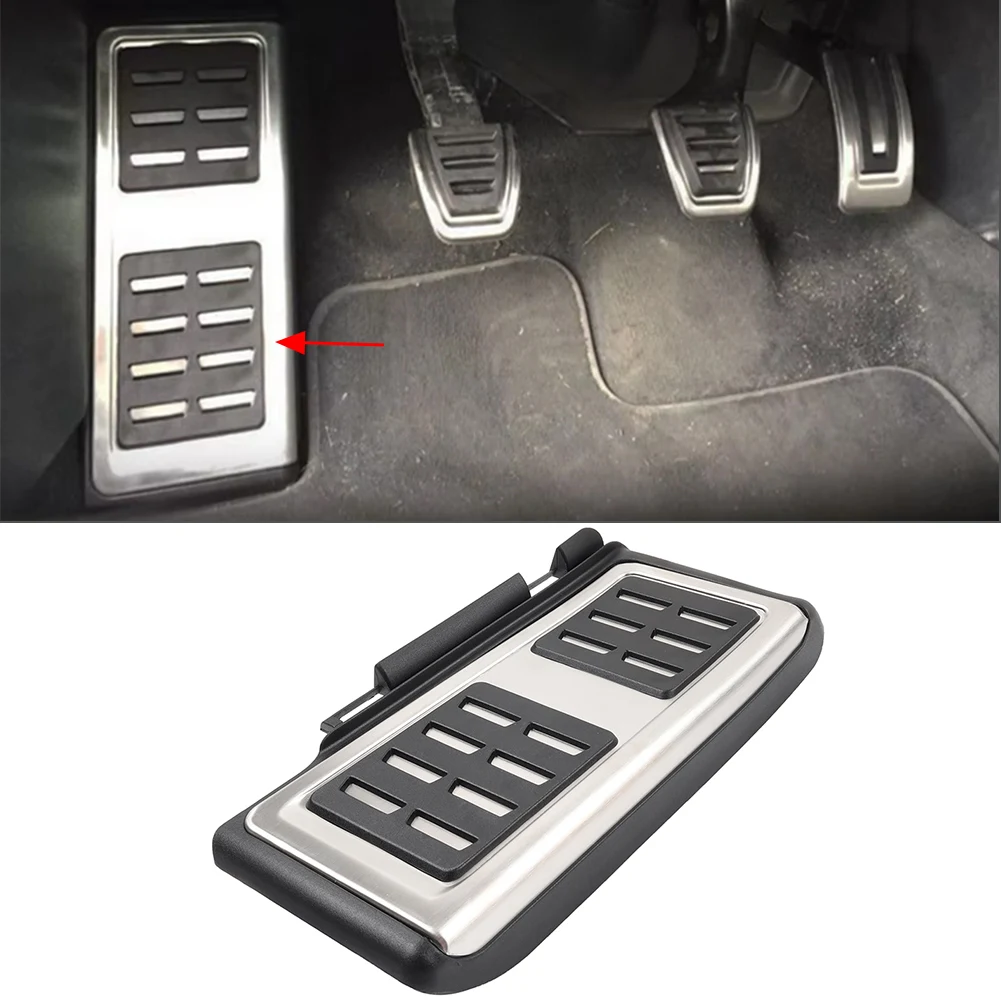 1pc Car Fuel Brake Footrest Foot Rest Gas Pedal Covers Stainless Steel Plastic Rubber Left For VW Arteon 2019-2020