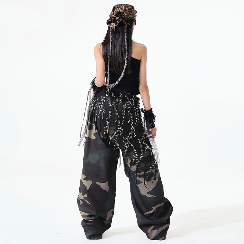 여름 볼룸 댄스 슈트 그룹 재즈 댄스 의류 키즈 힙합 댄스 의상 스트리트웨어 무대 Kpop Rave Outfits SL13257