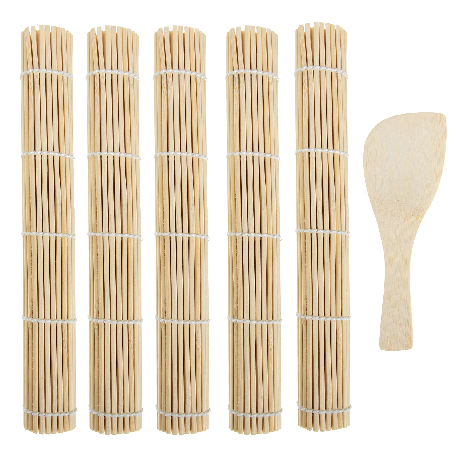 1 conjunto de esteira de rolamento almofada de bambu para kit de fabricação caseira inclui colher de arroz ferramenta de embrulho rolo de sushi gadget barra de cozinha