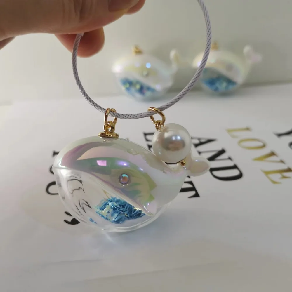 Rakol Cute Whale Dolphin Keychain Marine Animal Doll Kawaii Keyring For Car Key Chain Accessories Women Couple Bag Jewelry