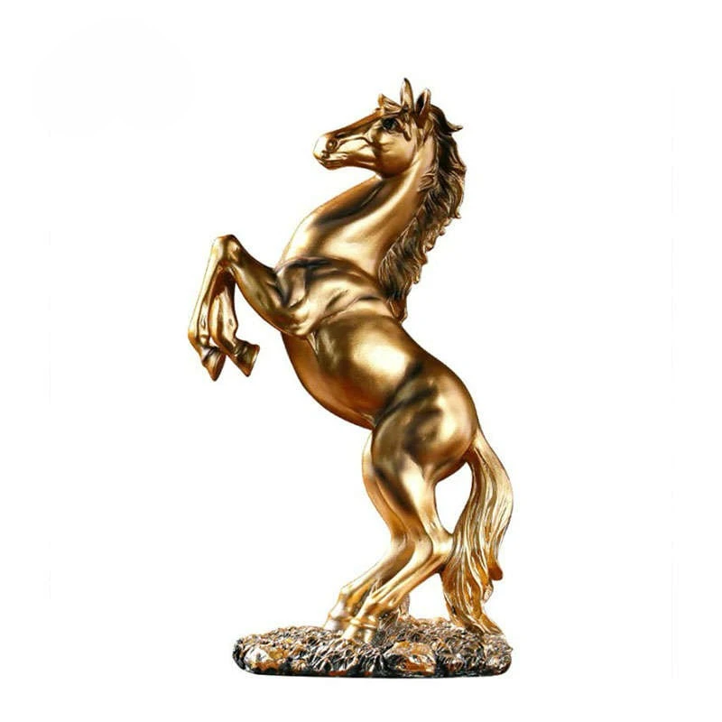 

Resin Statue Golden White Black Horse Figure Nordic Abstract Ornaments For Figurines For Interior Sculpture Room Home Decor