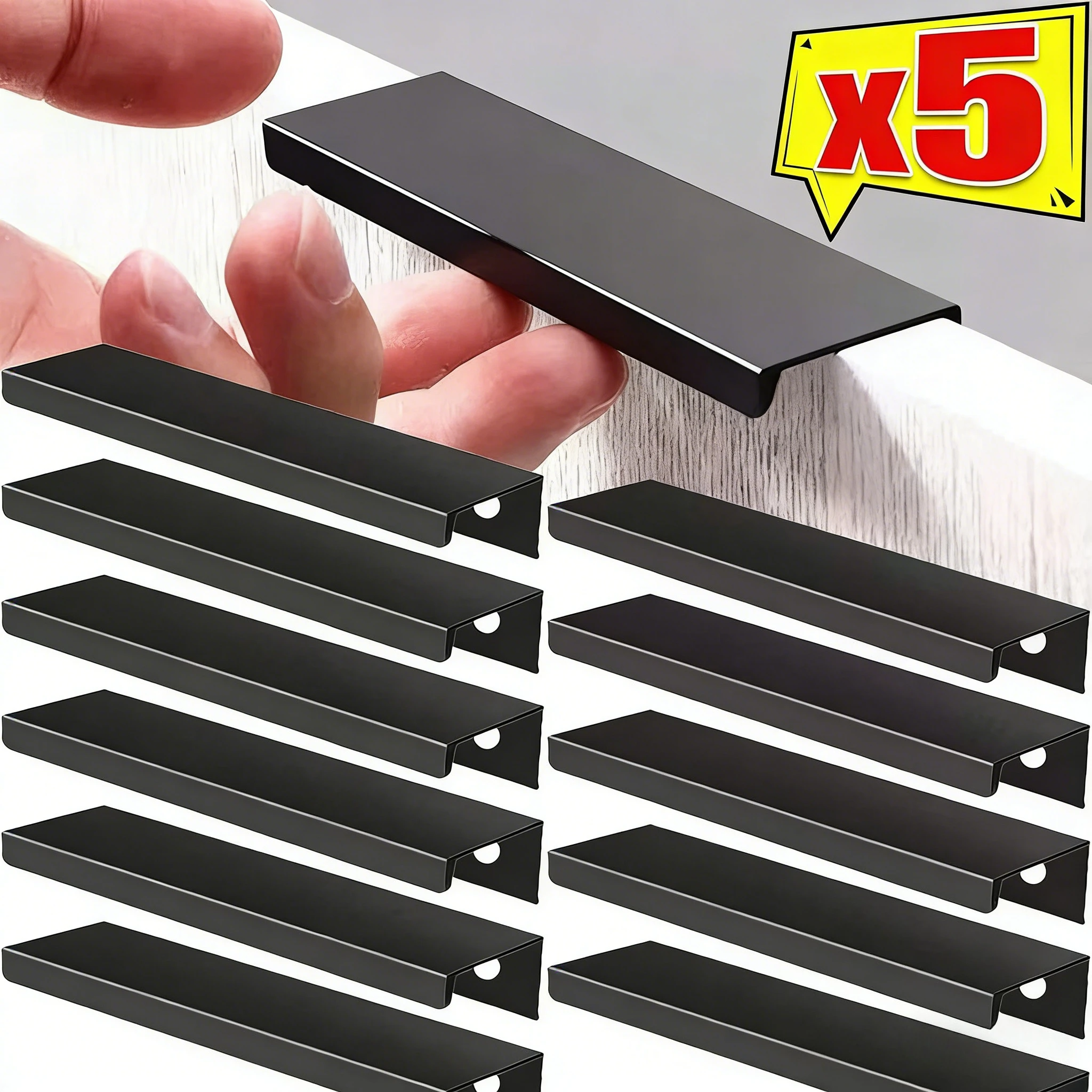 

2-5Cabinet Pulls Drawer Knobs with Screw Long Furniture Handles Aluminum Alloy Kitchen Closet Cupboard Door Handle Hardware
