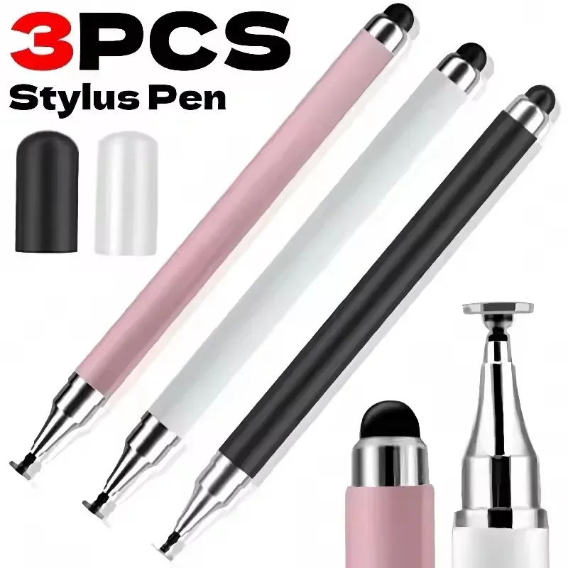 1-3PCS Smart Tablet Phone Universal 2 in 1 Capacitive Stylus Pen Drawing Pens for iPhone/Android All Capacitive Touch Screens