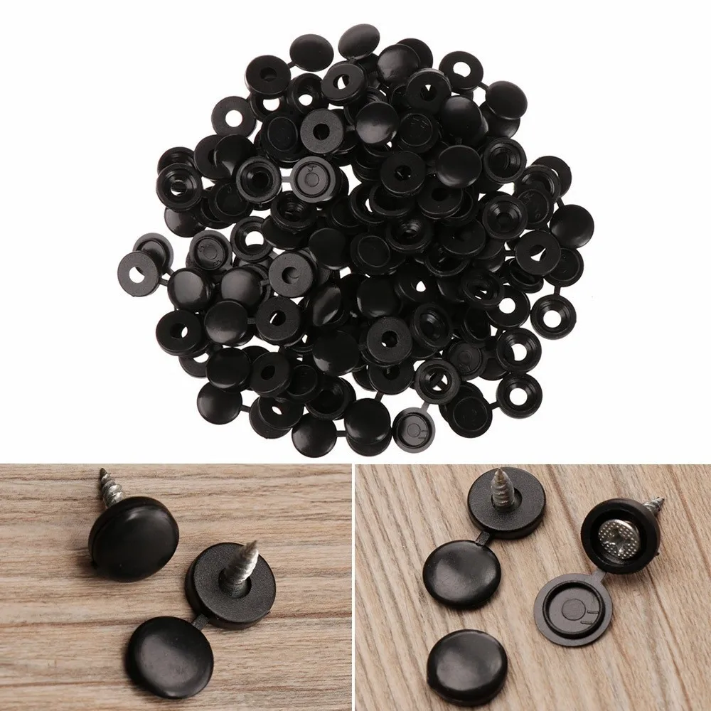 

100Pcs Nails Screw Cap Decorative Cover Anti-rust Buckle Phillips Screw Plastic Protective Covers Nut Nail Caps Car Decor Parts