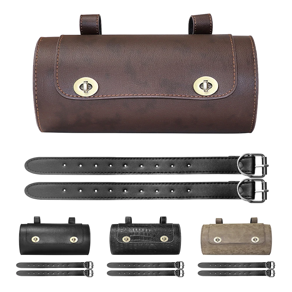 

Universal motorcycle waterproof PU leather large capacity retro head and tail bracket bag tool bag outdoor travel bag For Harley