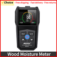 MESTEK Full Angle Inverted Display Screen Non-destructive Inductive Wood Moisture Meter Environmental Temperature Humidity Detec