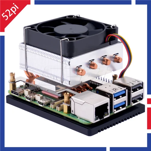 Imagen 1 del producto Enfriador de CPU de perfil bajo más de 52Pi para ventilador de CPU Raspberry Pi 5