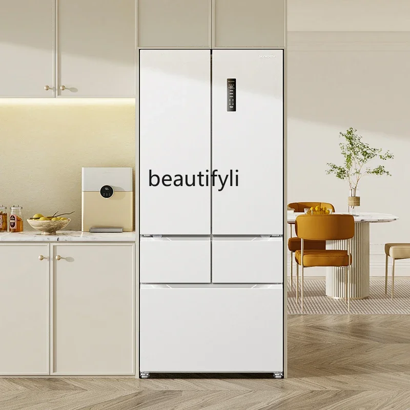 483L French multi-door ultra-thin embedded five-door refrigerator household large-capacity air-cooled frost-free