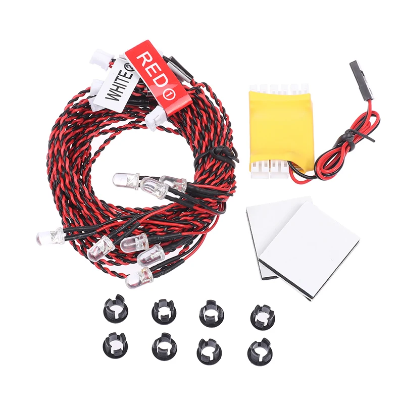 1Set Flash RC LED Light Kit 8 LED Lighting System For RC Helicopter Airplane