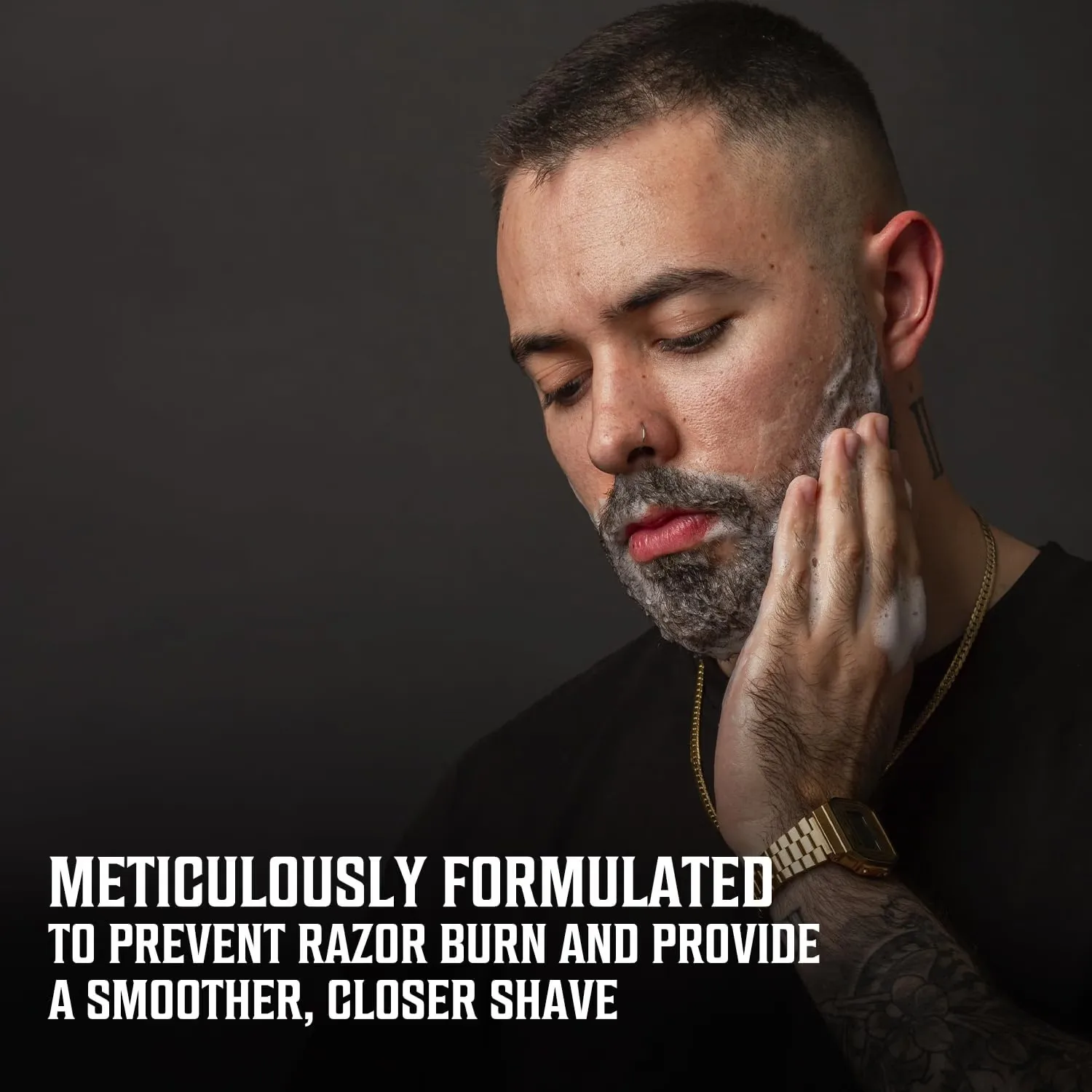 110g Shaving Soap Beard Soap Sandalwood Men's Facial Cleansing Soap Care Aluminum Box Foam Softens Beard
