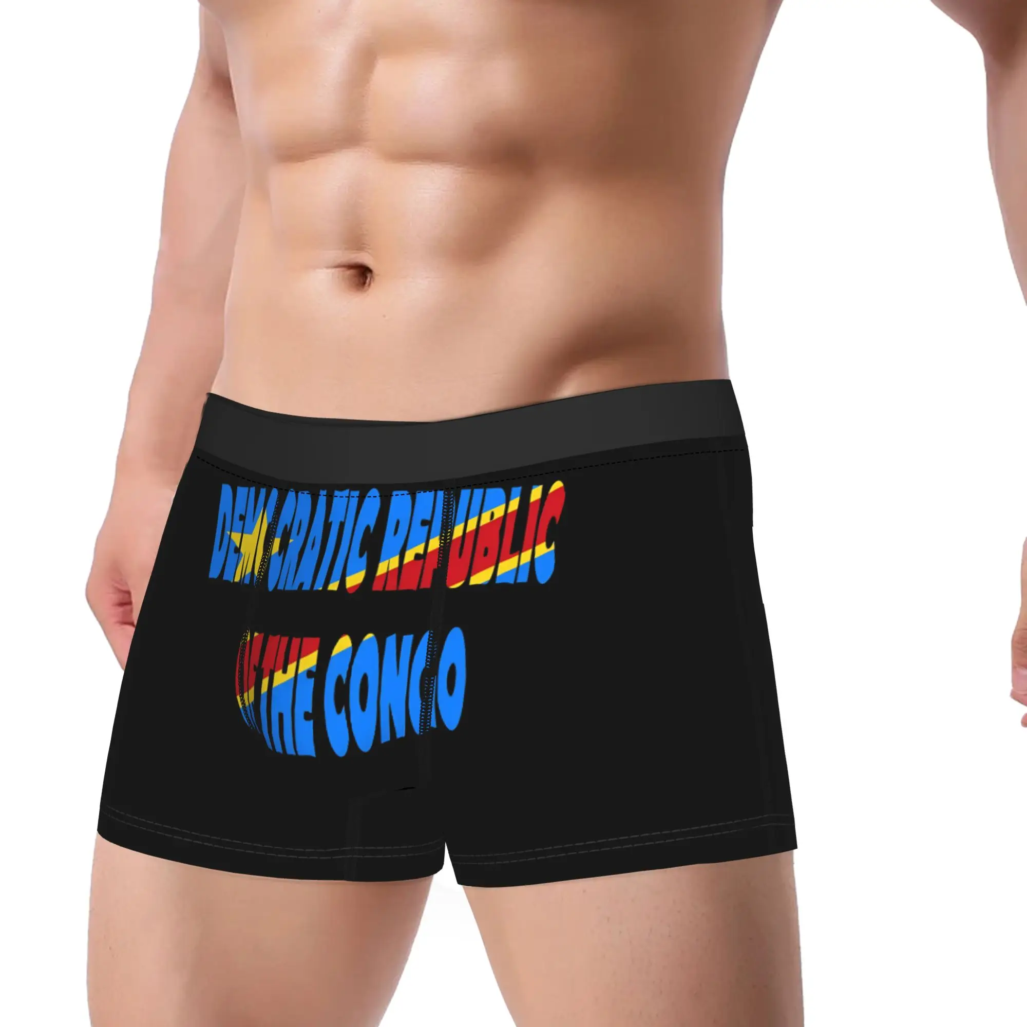 Democratic Republic Of The Congo Trunk  3D Pouch Underwear Hot Sale Custom DIY Boxer Brief Funny Men's Underpants Plus Size