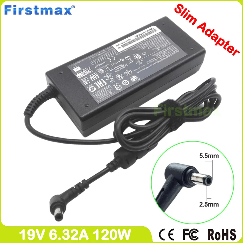 

19V 6.32A 120W Laptop Charger for Toshiba Dynabook Satellite B371/C T571 T572 T772 Equium P200 P200D P300 P300D Power Adapter