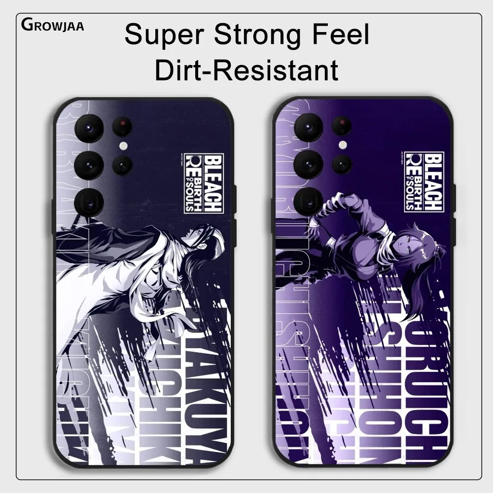 

Anime-Black B-BleachS Phone Case For Samsung Galaxy S25 S24 S22 S23 Ultra S21 S20 Plus 5G Protective Silicone Funda