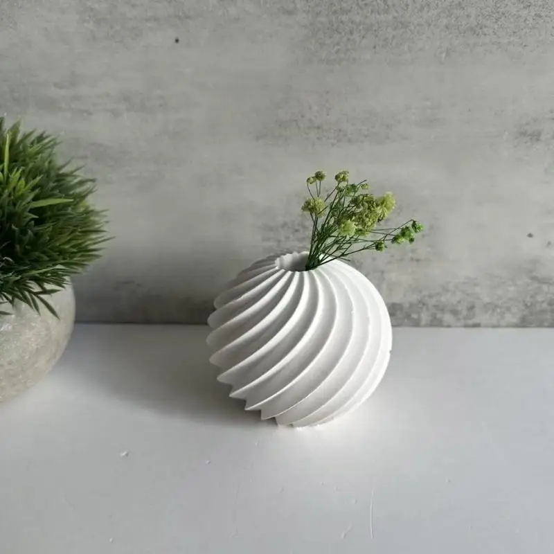 BX0C 다목적 스레드 꽃병 실리콘 몰드 가정 및 사무실 장식 및 보석 보관을위한 다목적 수지 Castes 세트