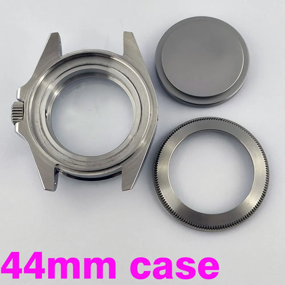 Корпус 44 мм NH34 Часы Глубокий морской корпус nh35 Сапфировое стекло Корпус из нержавеющей стали Детали часов для механизма NH35/NH36/NH34