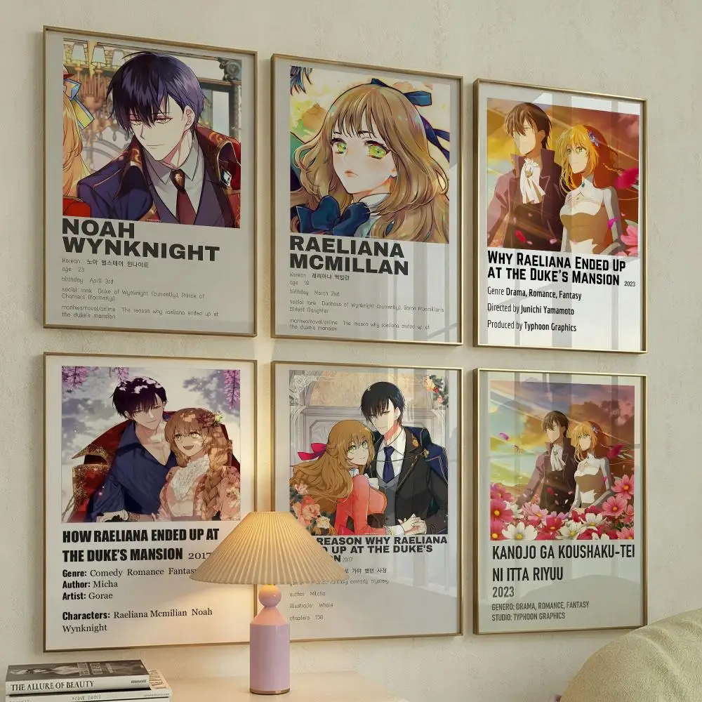 The Reason Why Raeliana Ended Up  Poster Self Adhesive Wall Stickers Removable Room Decor Aesthetic Space Murals Fancy Gift