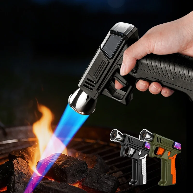 

Charging Color Light Wide Flame Thickened Straight-shooting High-temperature Outdoor Blowtorch Welding Torch Gas Windproof