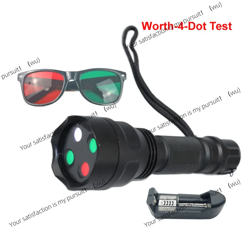 

1 piece worth 4 points test kit WFDT green red filter glasses amblyopia training visual function test tool DK01