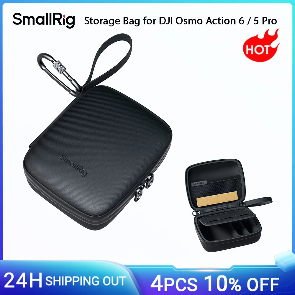 

SmallRig Storage Bag for DJI Osmo Action 6 / 5 Pro /4 / 3 for DJI Osmo Nano for GoPro Hero 13 / 12 for Insta360 Ace Pro 2 -5917