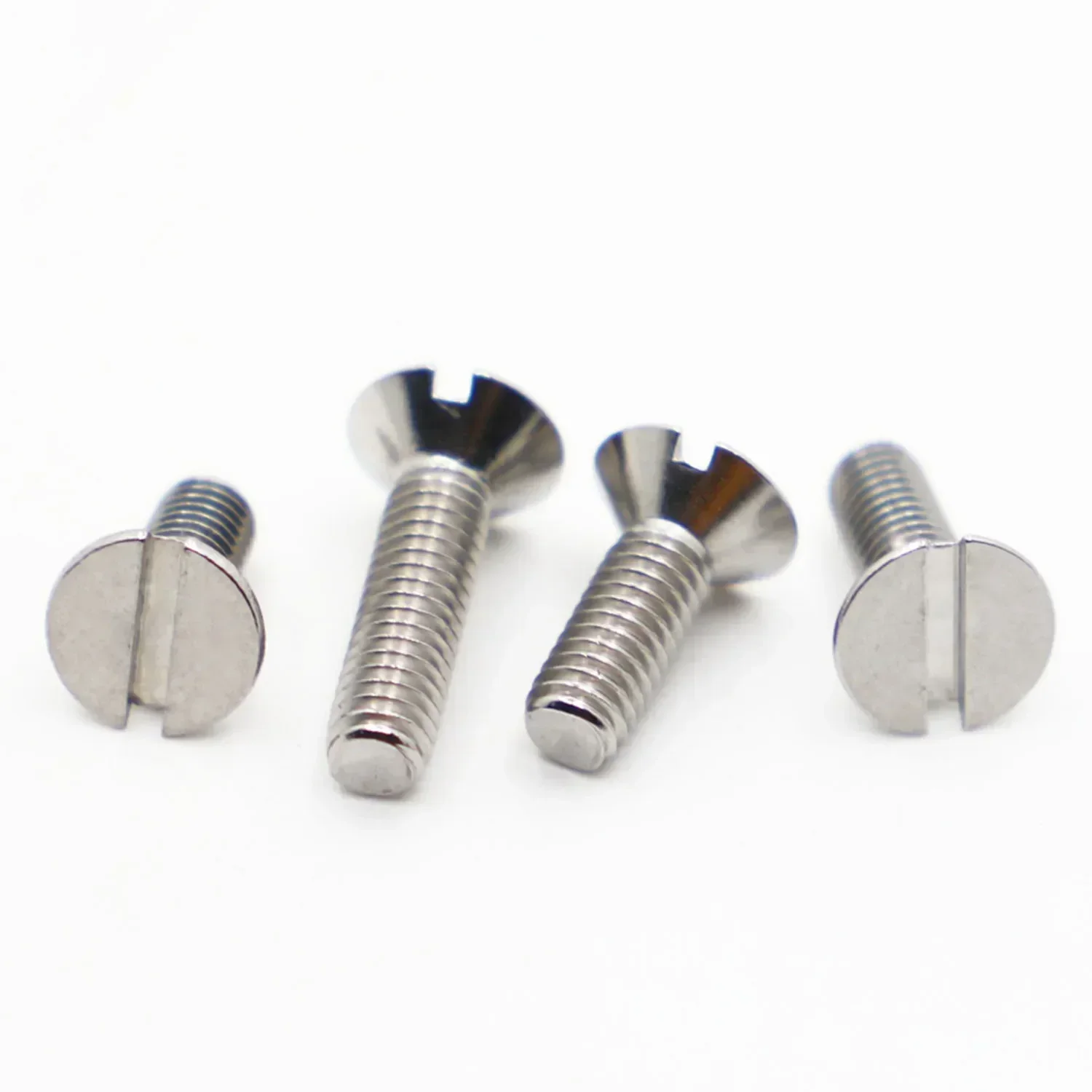 5-50pc M1.6 M2 M2.5 M3 M4 M5 M6 304 GB68 stainless steel Slotted Flat Head Machine Screw Bolt