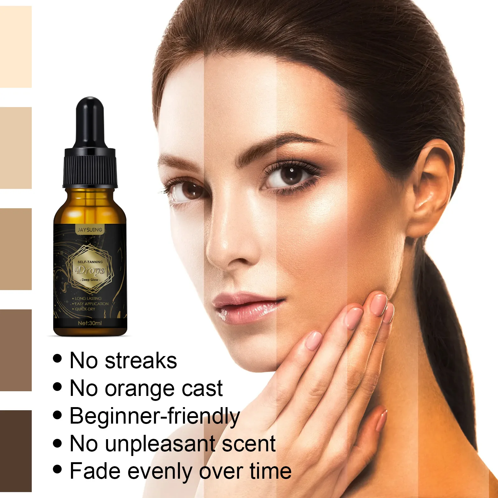 Tanning Essence for Healthy Skin Tone Sun-free Natural Moisturizing Care Essence for Tanning