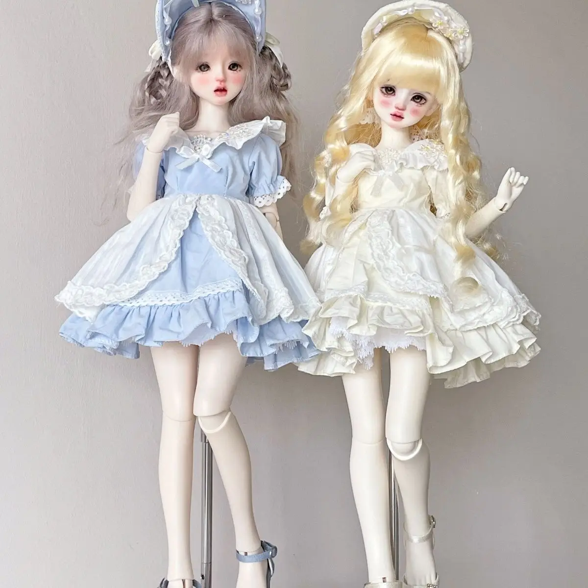 

1/4 Doll's Clothes Suit for 45cm Bjd Doll Dress Up Toys Play House Headwear + Skirt + Skirt Support Doll Accessories, No Doll