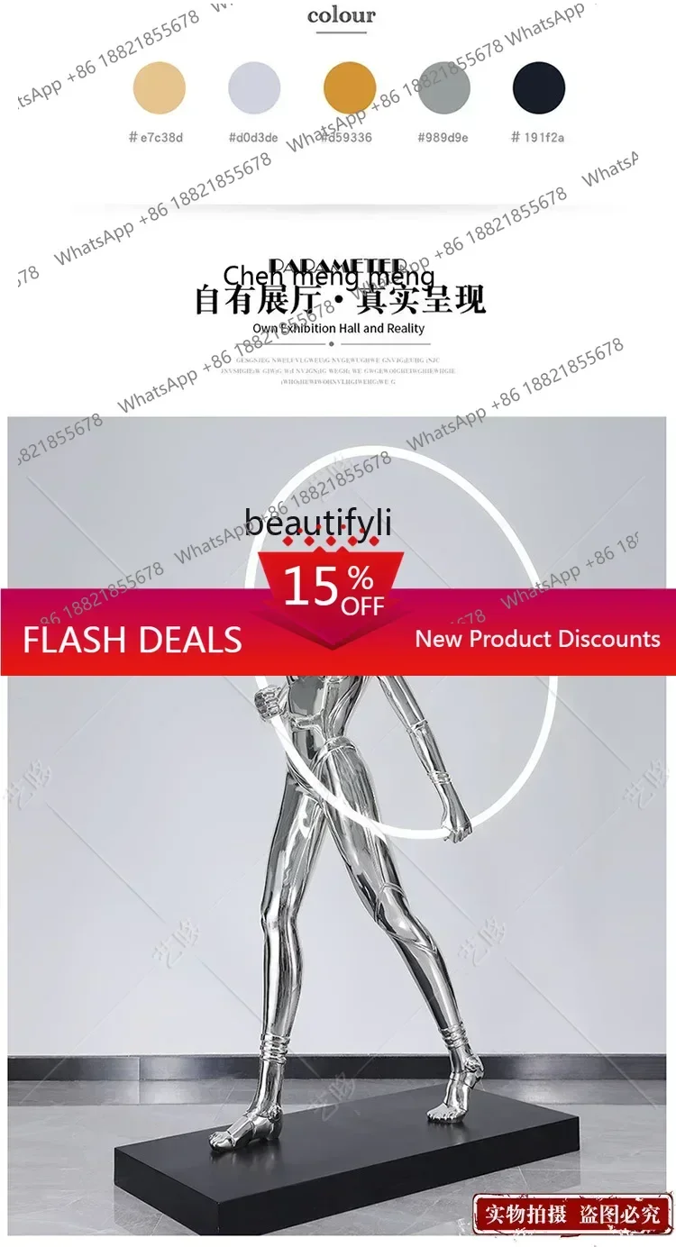 

Abstract Art Entrance Hotel Lobby Floor Ornaments Living Room Luminescent Lamp Figure Sculpture