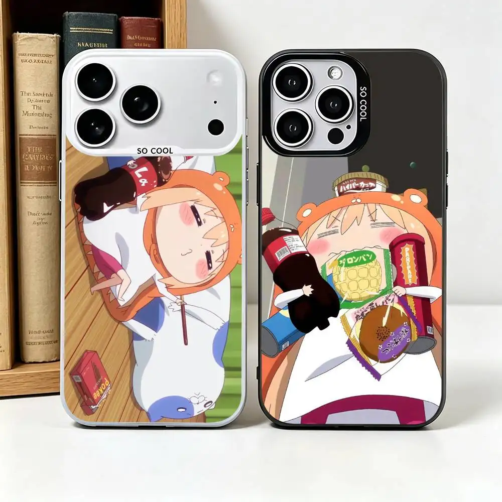 

Anime cute U-Umar chan For iPhone 17 16 15 14 13 12 11 Pro Max XS 17 Air Silicone Colored Silver Bumper Cover