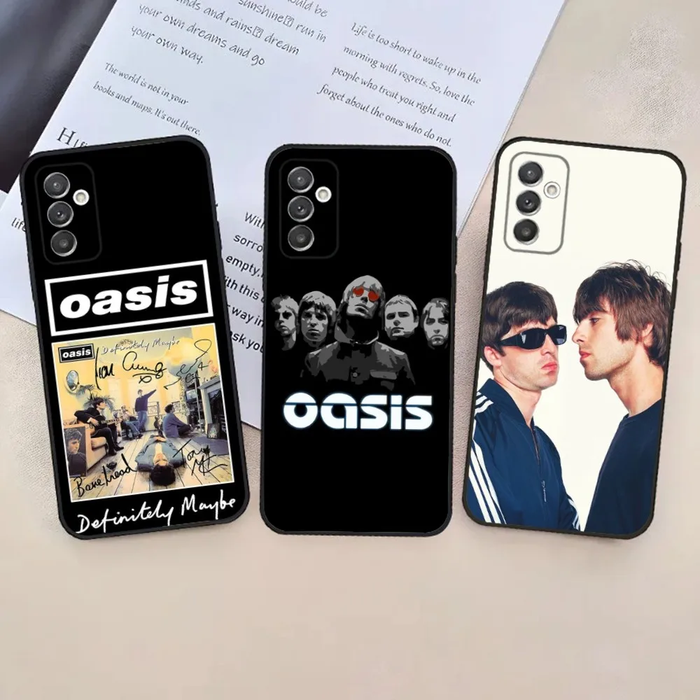 Band O-Oasis Phone Case For Samsung S24,23,22,30,21,10,9,Ultra,Plus,Lite,FE,5G Black Soft Case