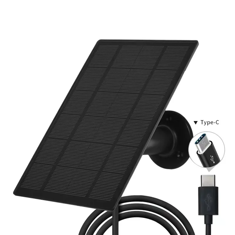 6V Solar Panel Micro USB Type C Outdoor Waterproof Solar Cells Charger Solar Panels for Security Camera Small Home Light System