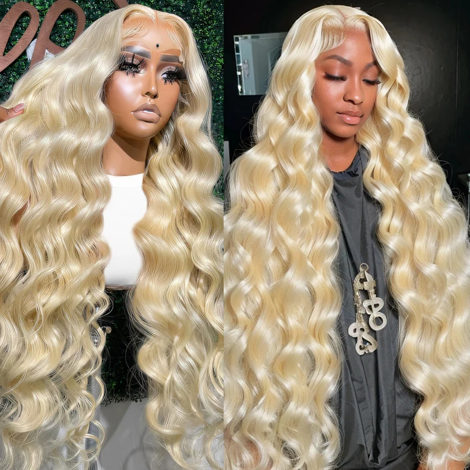 Blonde 613 Lace Front Wigs 30 Inch Body Wave Lace Front Human Hair Wigs Brazilian 13x6 Hd Lace Frontal Wigs For Women