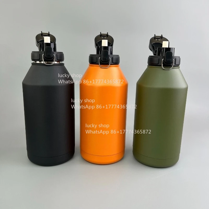 Large Capacity 316 Stainless Steel Thermal Insulation Kettle Straw Thermos Cup