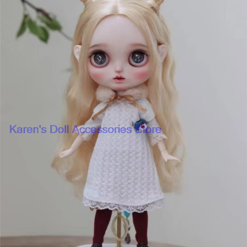 

6pcs Knitted skirt+T-shirt+lantern pants+collar+brooch+socks for Blythe/landoudou (Fit for Lulu,ymy24,Ob22,24,26,zone, Jenny)