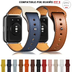 Leather Strap For Huawei Watch Fit 2 Smartwatch Band Replacement Sport Wristband retro loop Bracelet Fit2 watchband Accessories