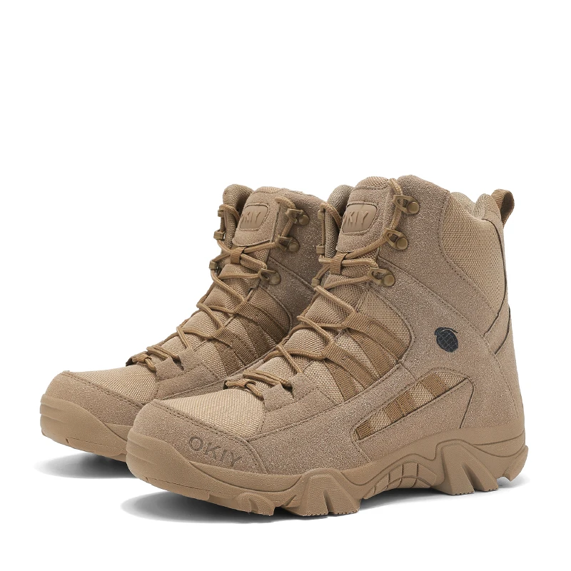 

Hiking Shoes Men High-top Boots Outdoor Anti-slip Thick-soled Tactical Boots Men Casual Durable Breathable Shoes Men